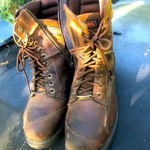 Harley Davidson side zip riding boots for men